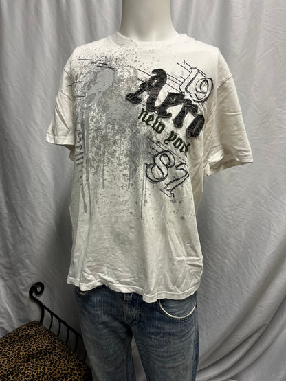 L - Aeropostale Y2K Applique Gothic Graphic Tee