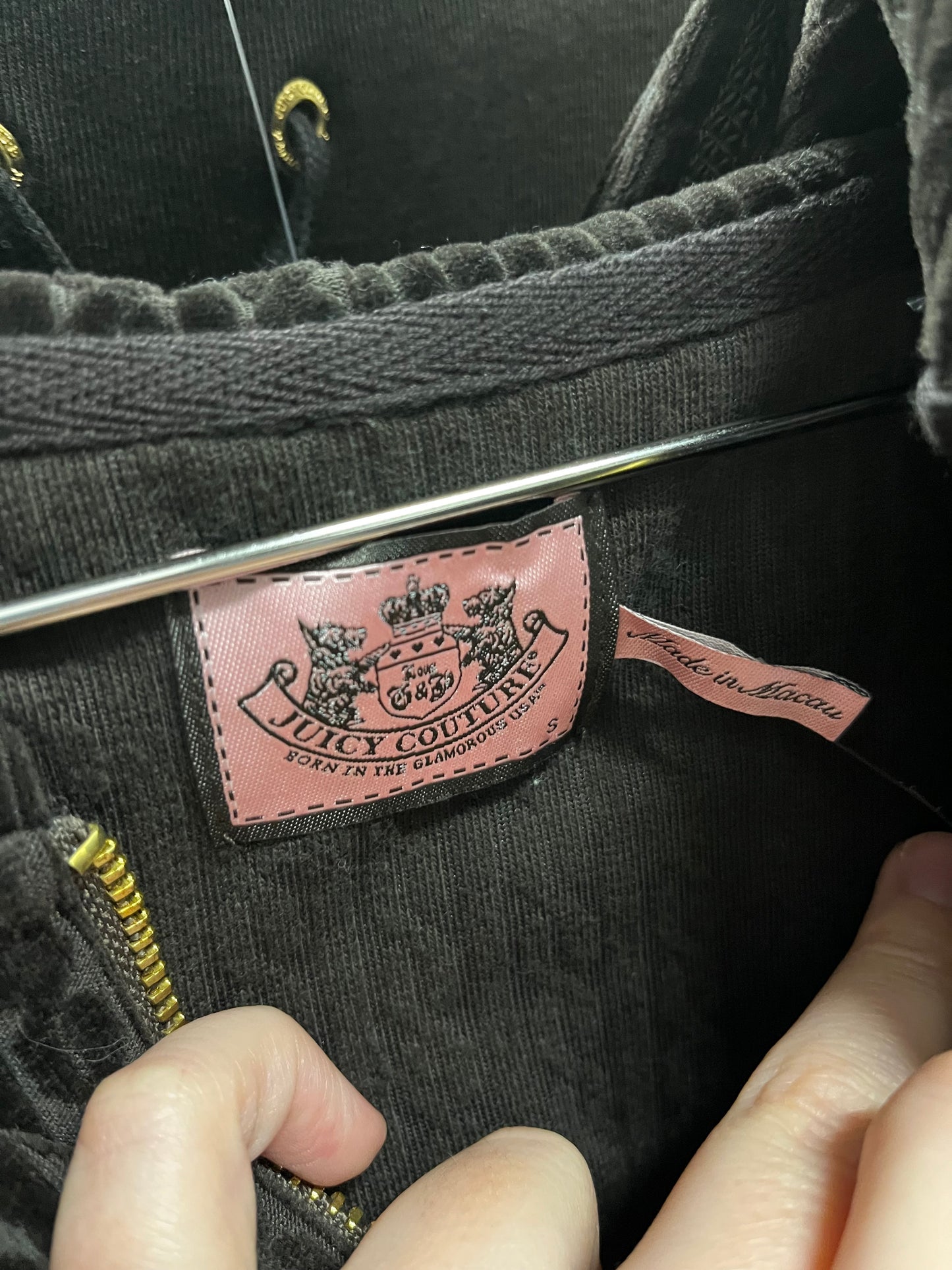 S - Juicy Couture Brown Cable Velour Tracksuit Deadstock SET