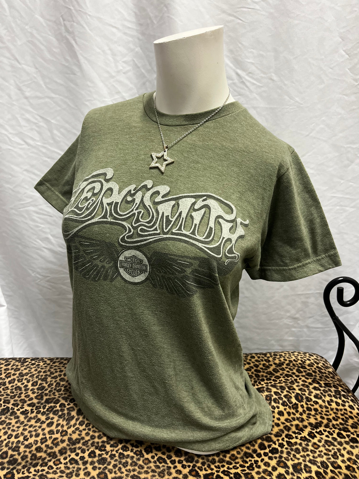 S - Aerosmith Harley Davidson 2000s Graphic Top