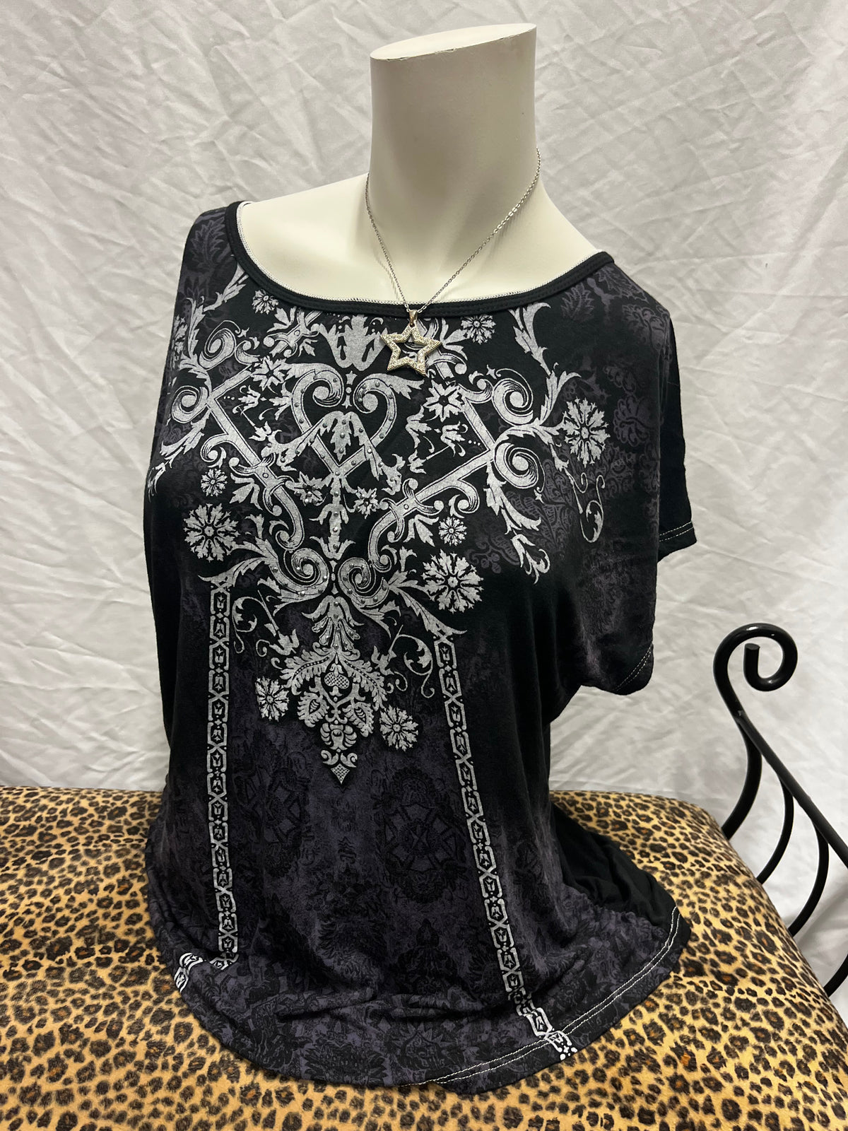L - Vanilla Sugar Y2K Rhinestone Fairy Blouse