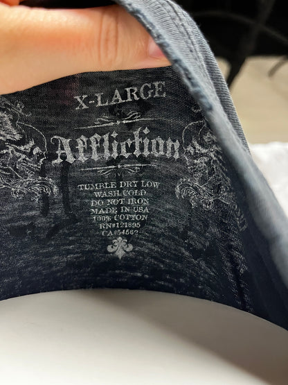 XL - Affliction Y2K Skull Double Sided Graphic Tee