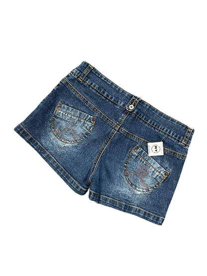 28" - 725 Originals Y2K Rhinestone Mini Jean Shorts