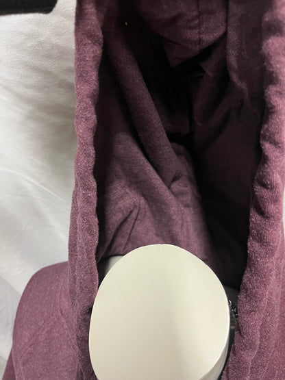 XL - Aeropostale 2010s Applique Burgundy Zip Hoodie