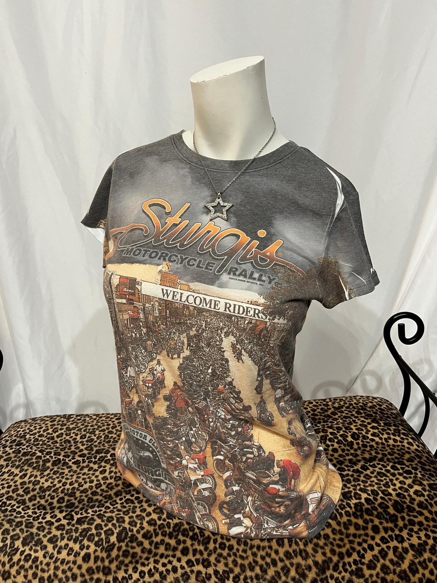 L - Sturgis AOP Graphic Biker Top