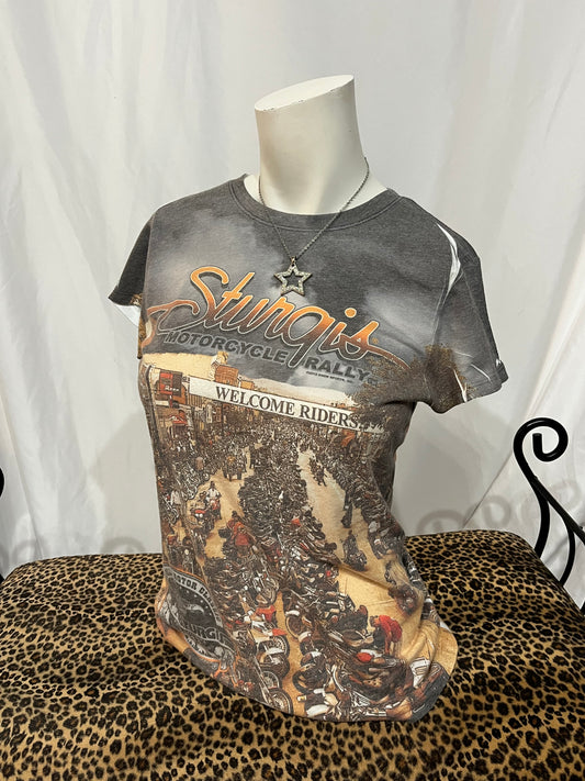 L - Sturgis AOP Graphic Biker Top