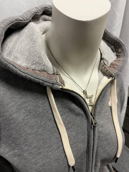 M/L - Abercrombie & Fitch Y2K Grey Zip Hoodie