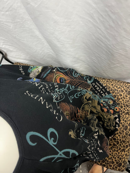 2XL - Jess & Jane 2000s Peacock Rhinestone Graphic Top