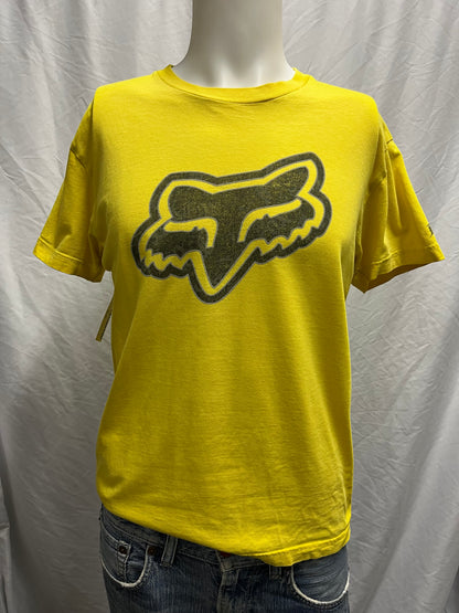 M - FOX Racing Y2K Yellow Logo Tee