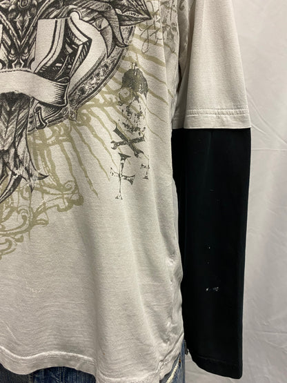 M/L - MMA Elite Y2K Gothic Double Layered Tee