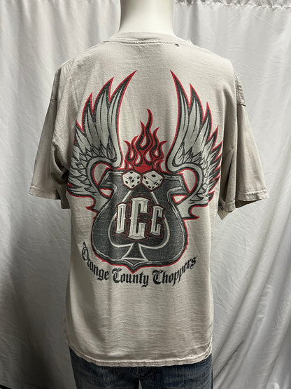 L - Orange County Choppers Faded Double Sided Graphic Tee