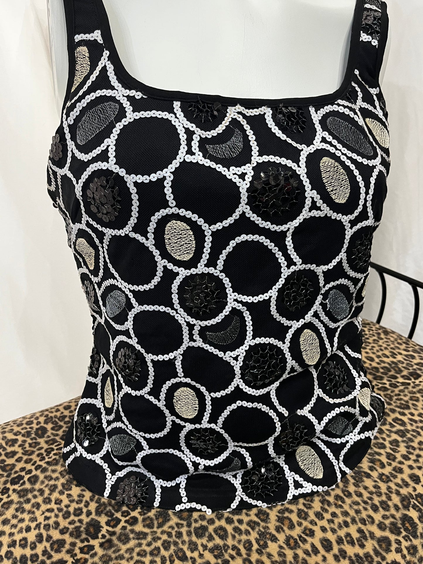 M - Cortise 2000s Sequin Embroidery Top