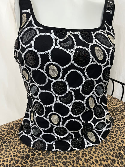 M - Cortise 2000s Sequin Embroidery Top