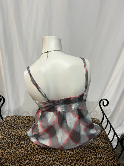 L - Arizona Y2K Plaid Cami Top