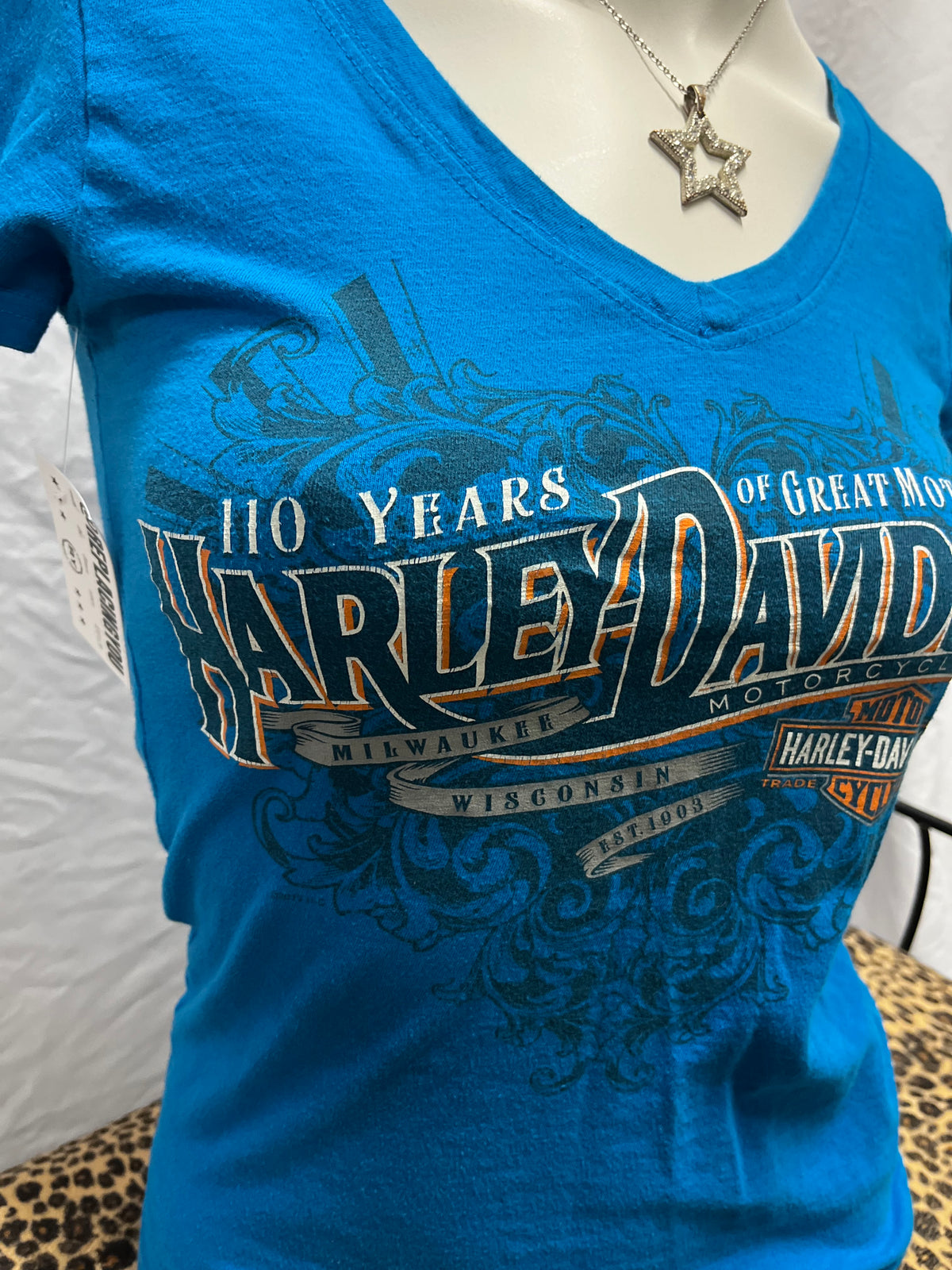 XS - Harley Davidson Langley Blue Top