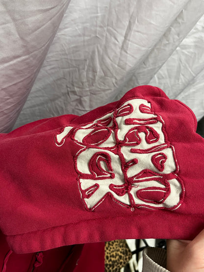 L/XL - Hard Rock Y2K Embroidered Zip Hoodie