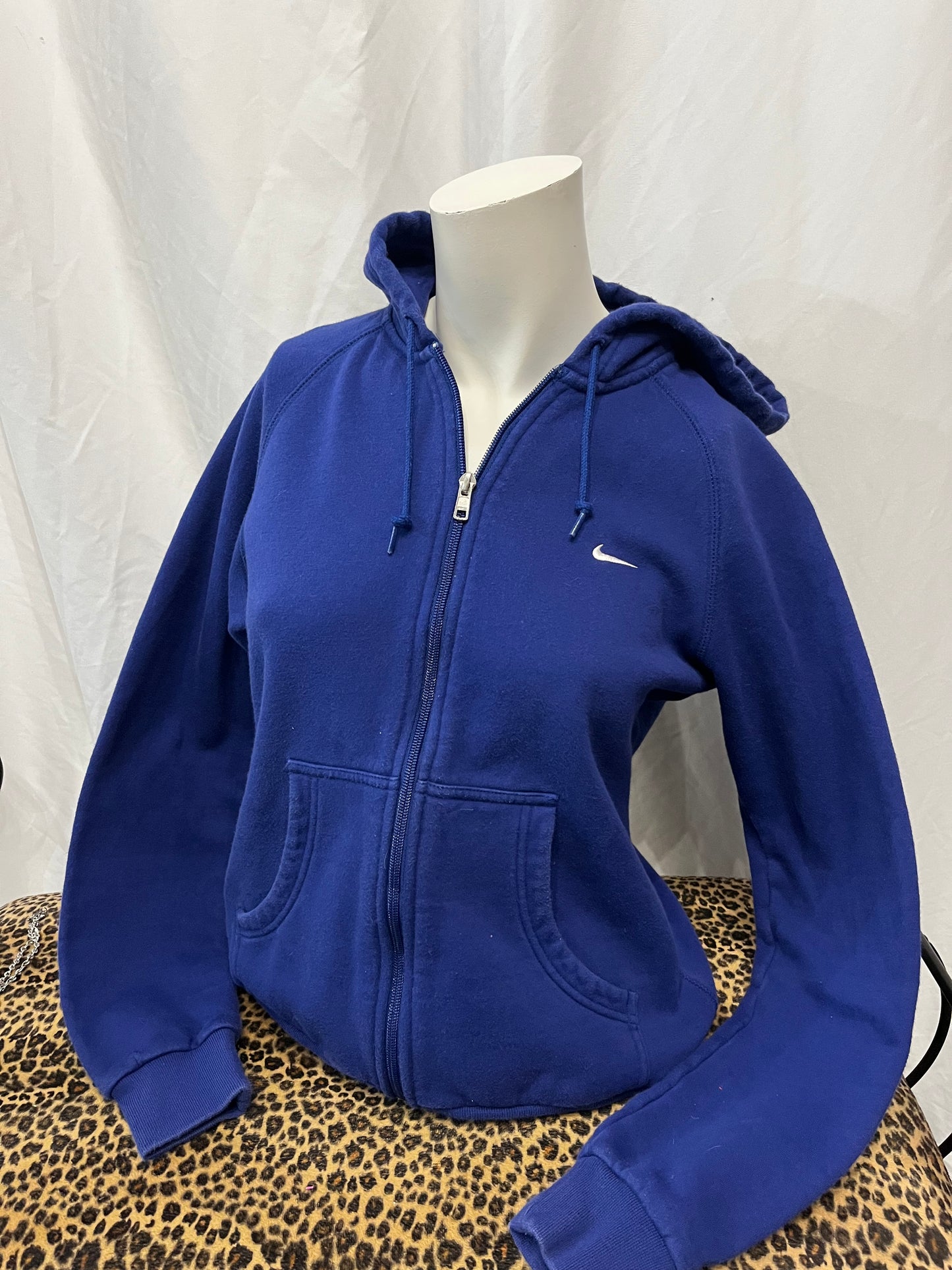 L - Nike Blue Swoosh Zip Hoodie