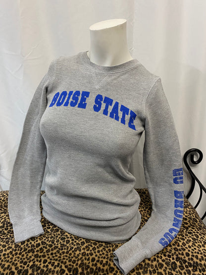 S/M - Boise State 90s Waffle Thermal Top