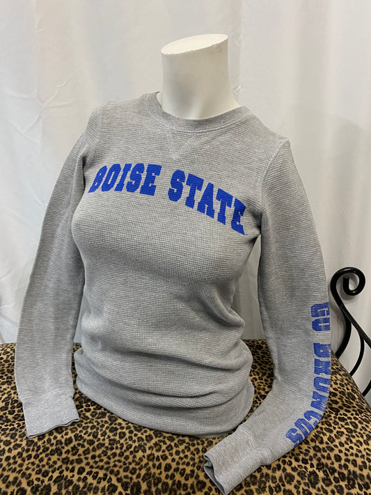 S/M - Boise State 90s Waffle Thermal Top