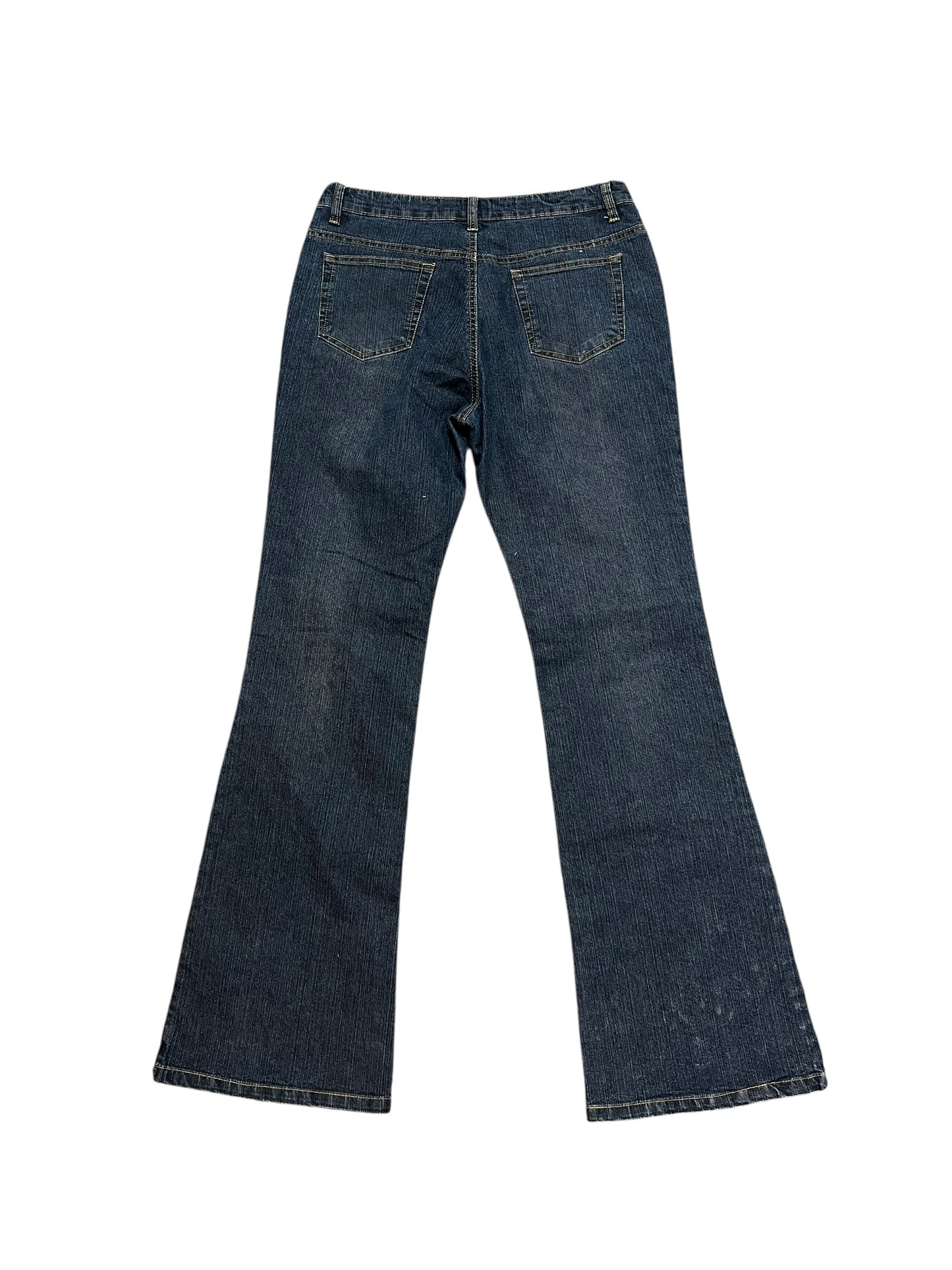32" - Ms. Y2K Flower Embroidery Flared Jeans
