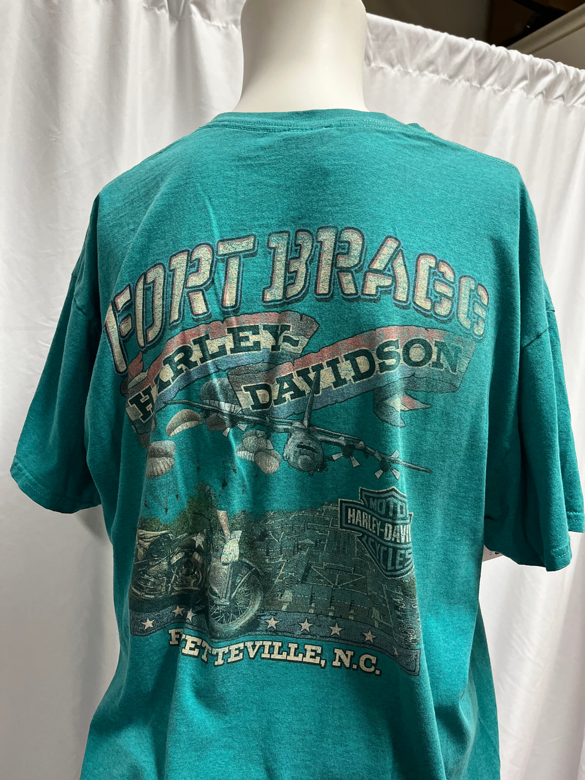 XL - Harley Davidson Teal Fayetteville Graphic Tee