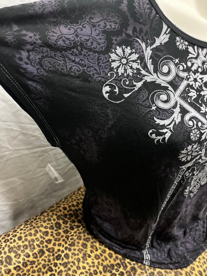 L - Vanilla Sugar Y2K Rhinestone Fairy Blouse