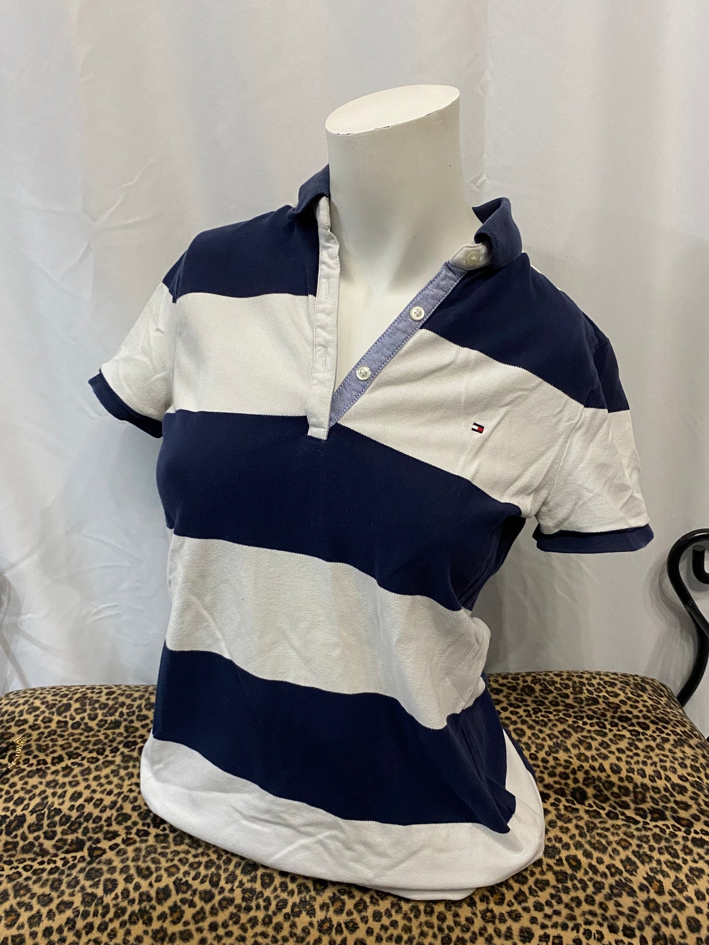 S/M - Tommy Hilfiger 2000s Striped Polo Tee