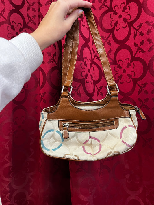 Purse - Monogram + Brown Accents Mini Bag