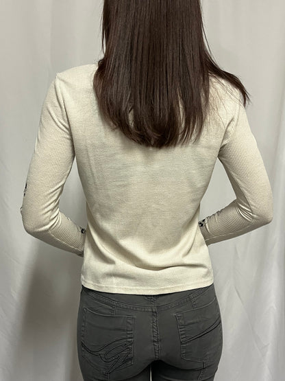 S - Social Collision Grunge Graphic Thermal Top