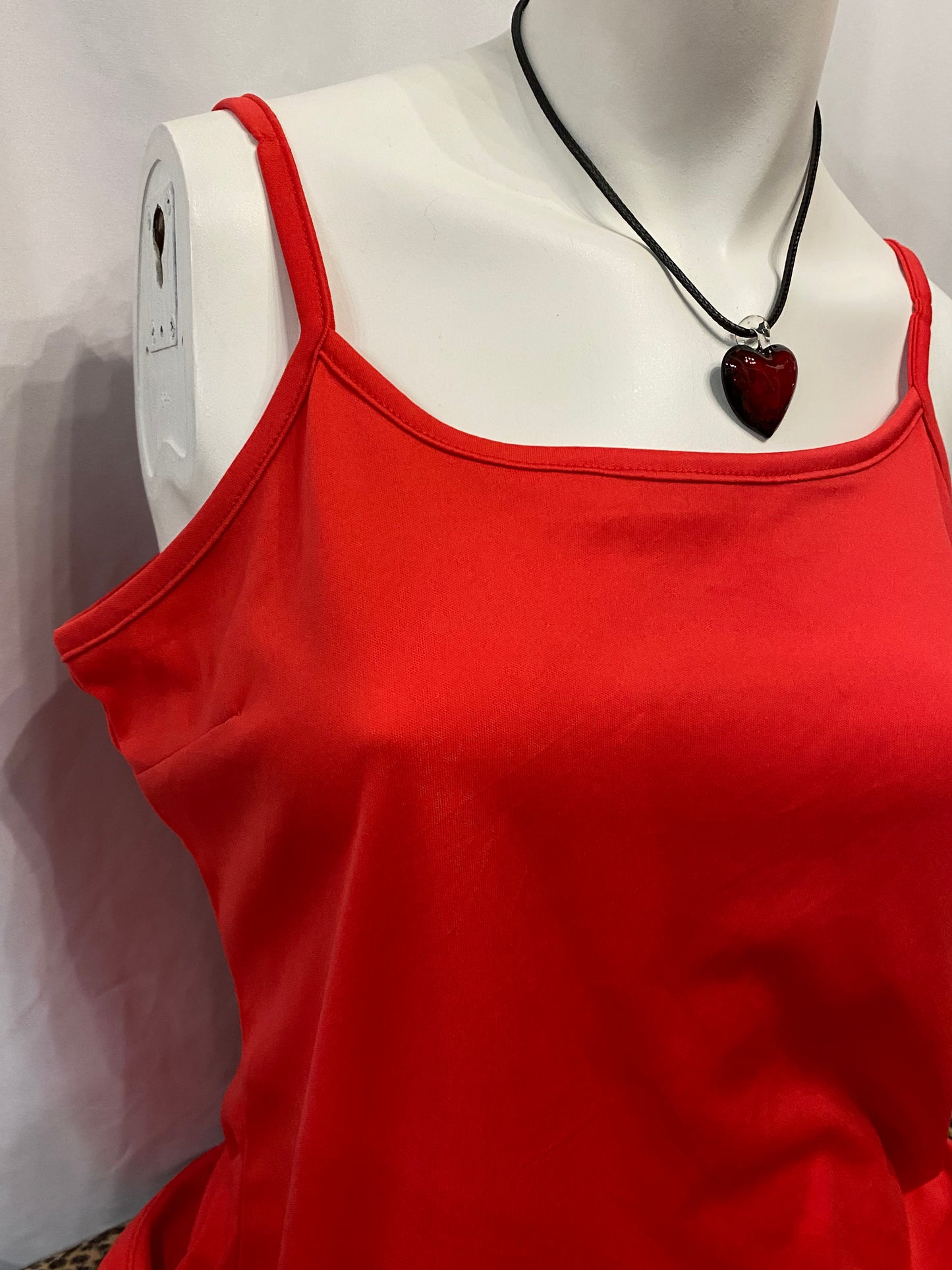 L - Candy Couture Red Cami Top