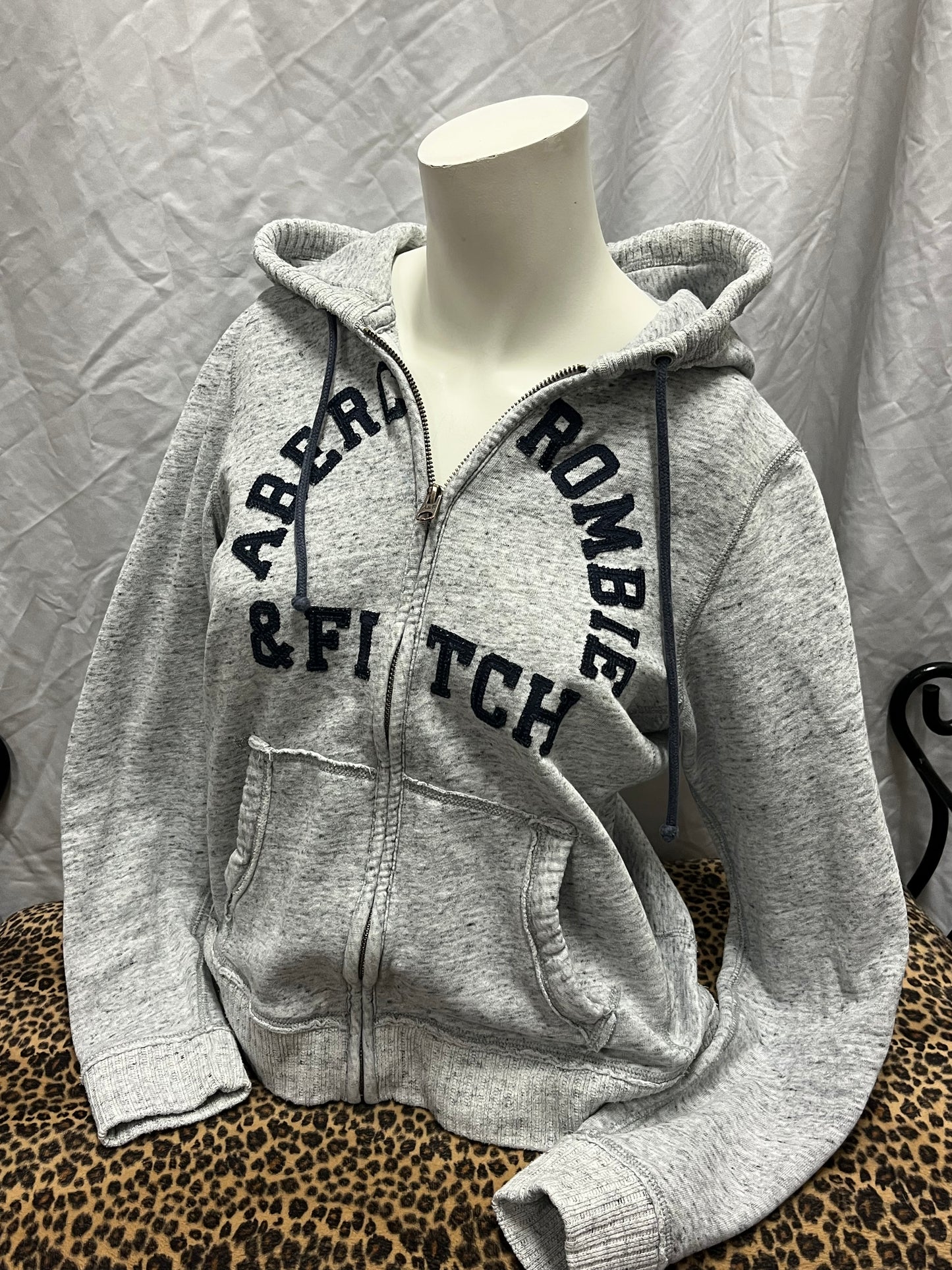 M - Abercrombie & Fitch Y2K Applique Zip Hoodie