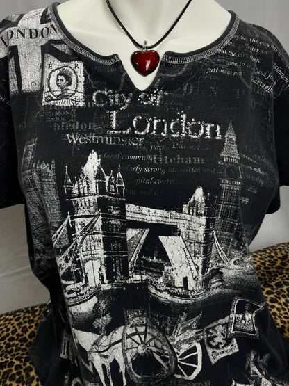London Rhinestone Art Nouveau Top
