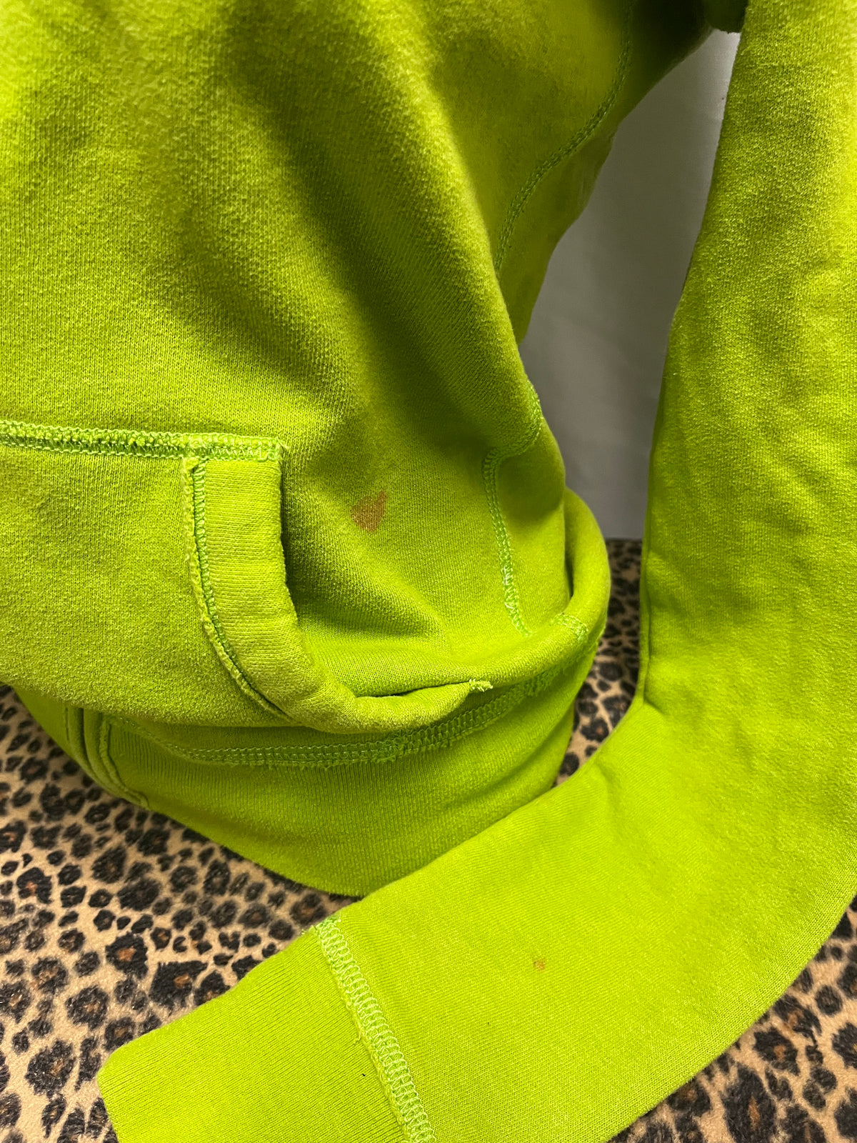 M - Hollister Y2K Green Applique Zip Hoodie