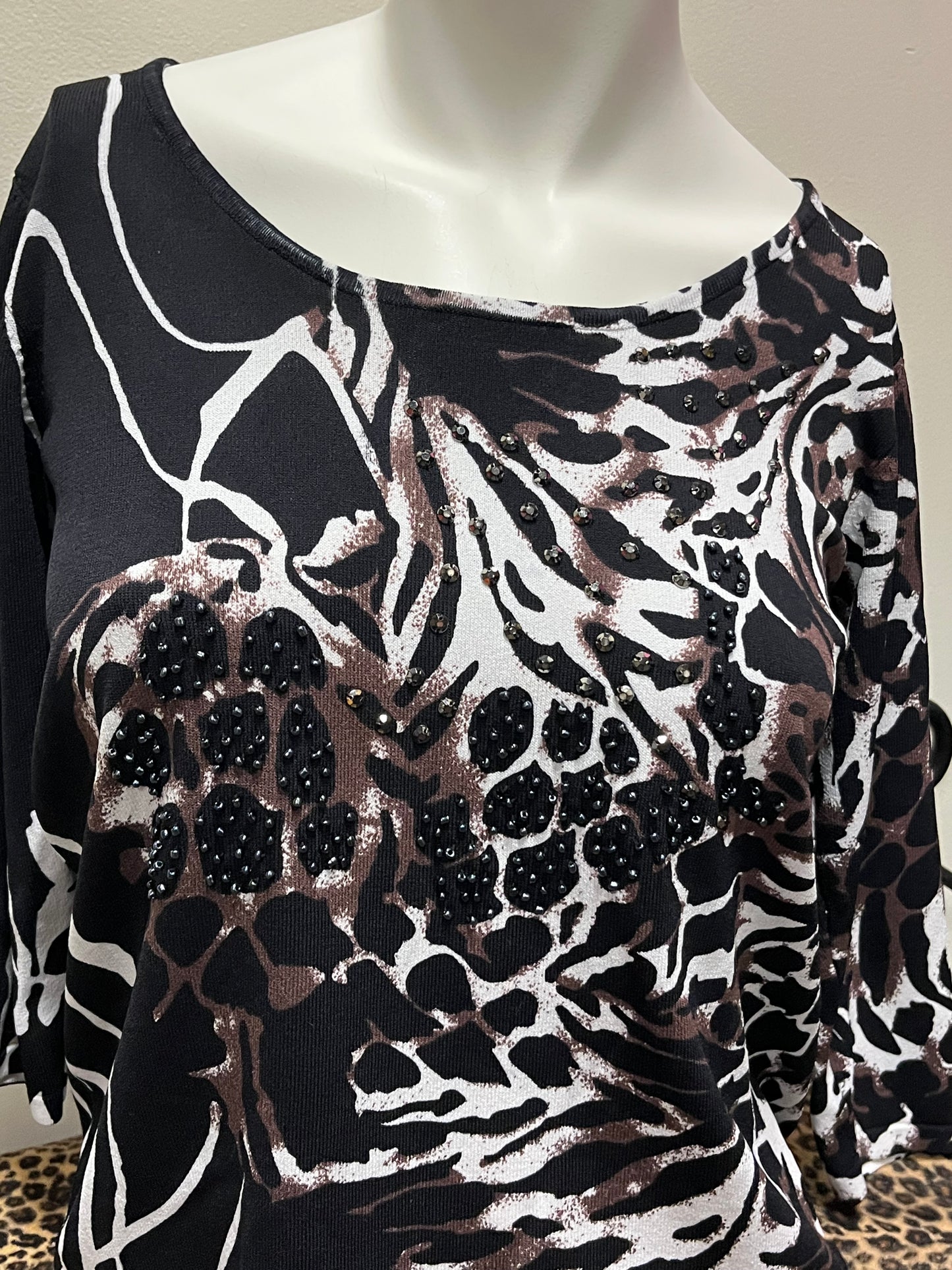 M - Chagall 2000s Animal Print Top