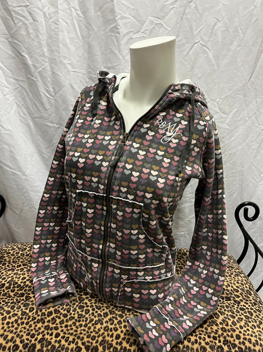 S - Roxy Y2K Hearts Zip Hoodie