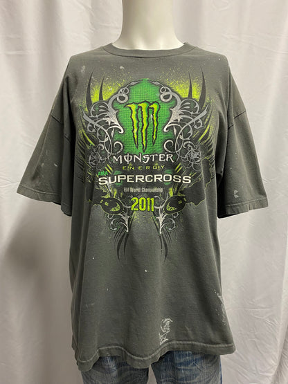 XL - Monster Energy Motocross Double Sided Graphic Tee