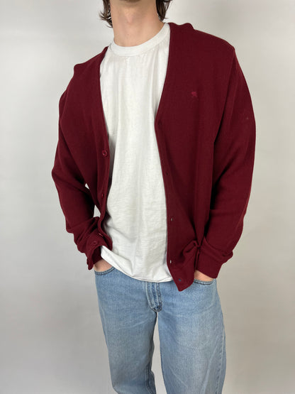 Arnold Palmer Burgundy Knit Cardigan