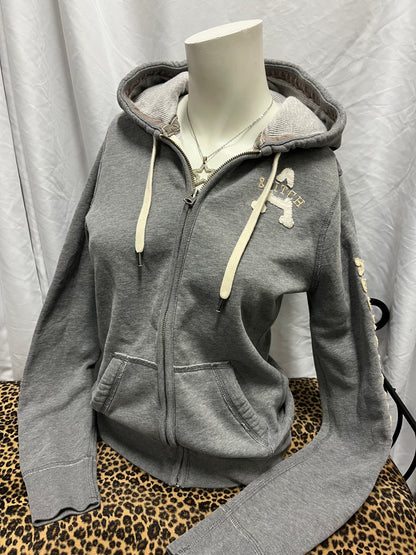M/L - Abercrombie & Fitch Y2K Grey Zip Hoodie