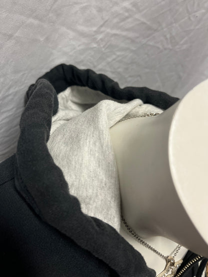 L - Abercrombie & Fitch Y2K Script Black Zip Hoodie