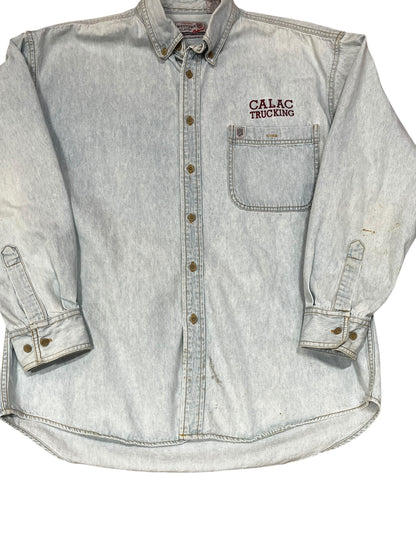 L - Western Classic 90s Trucking Light Wash Denim Button Down