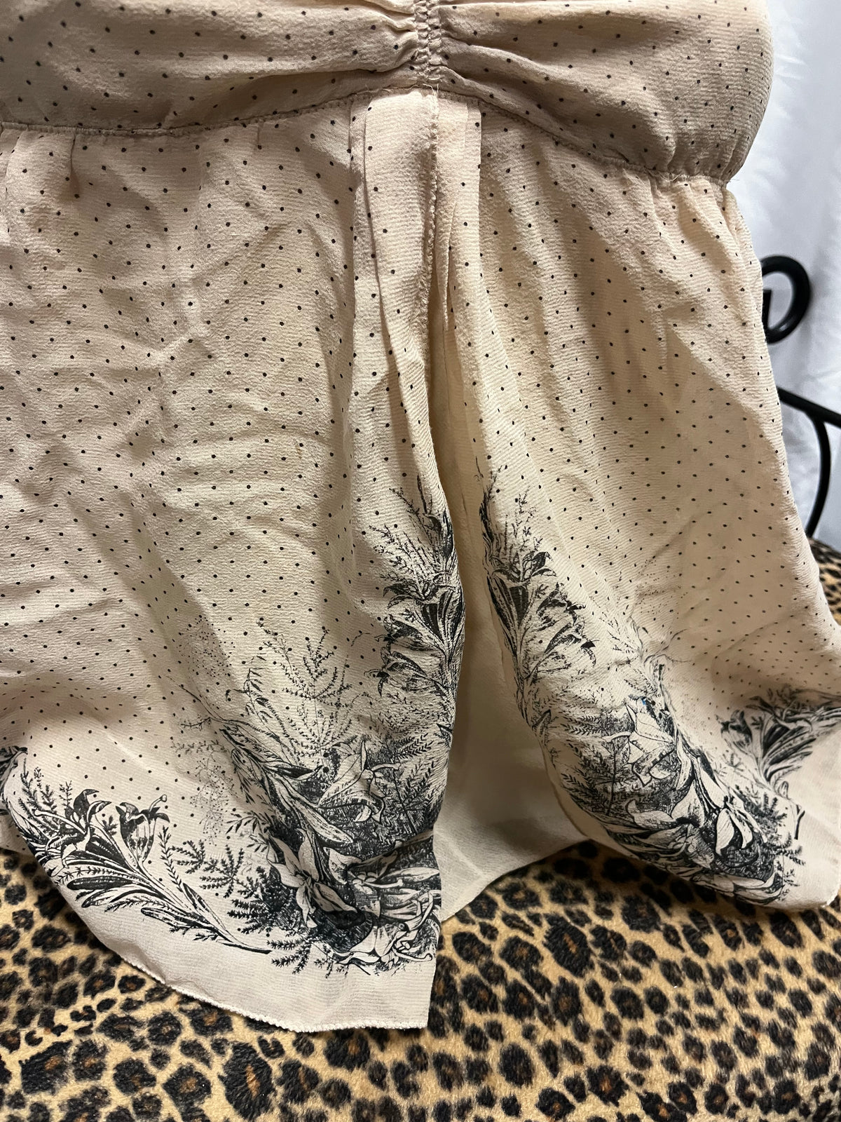 XS - Max Studio Polka Dot Silk Cotton Cami Top