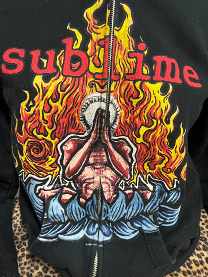 S - Sublime 2000s Graphic Band Zip Hoodie