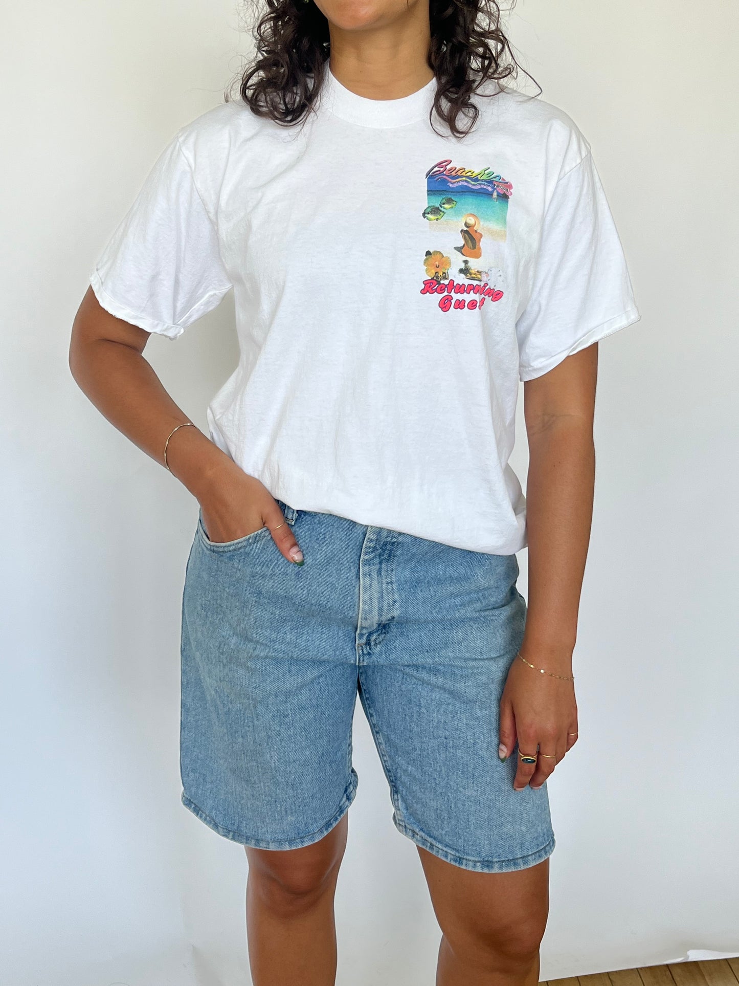 Vintage Beaches Double Sided Graphic Tee