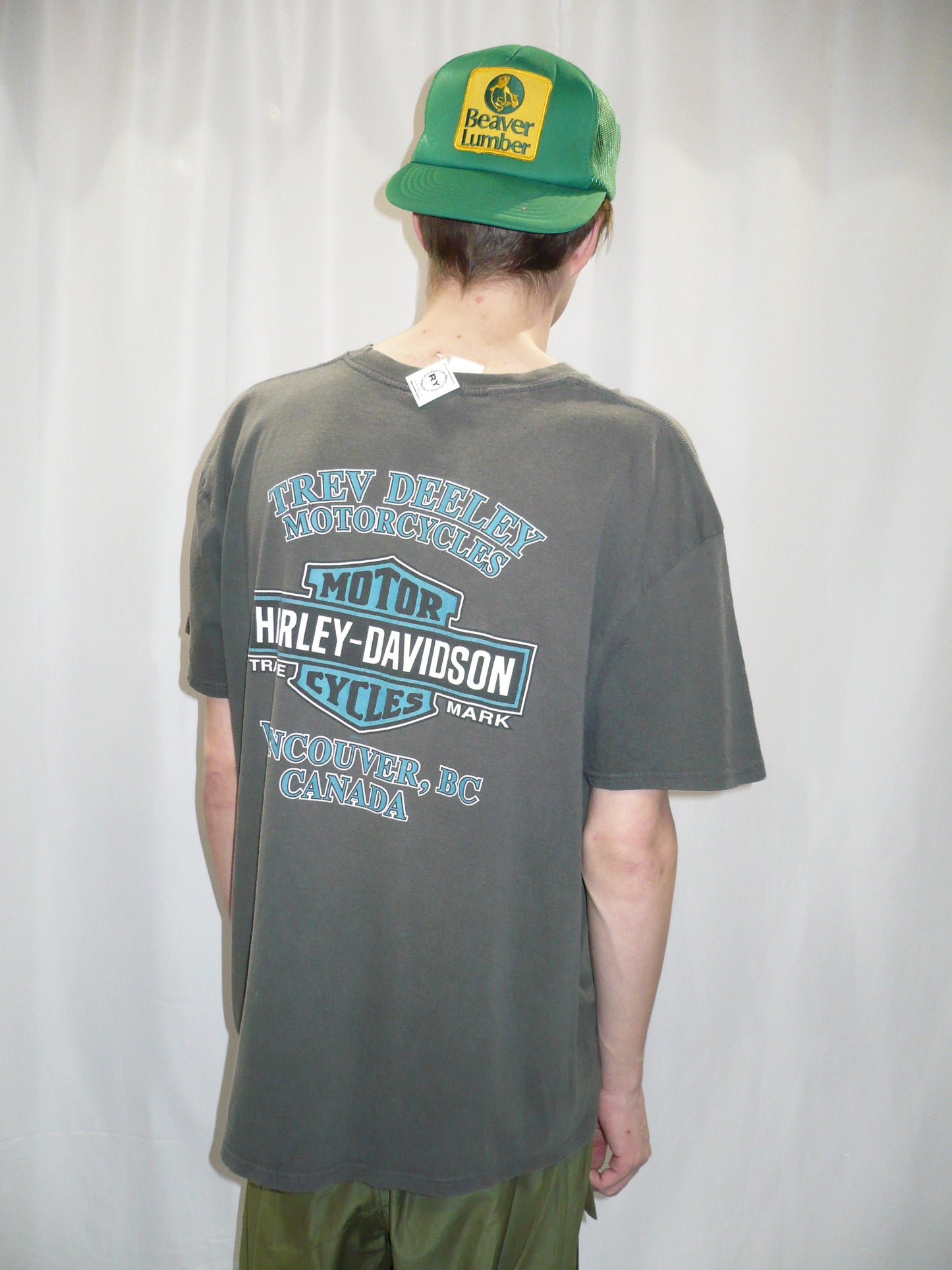 Harley Davidson Vancouver Faded Gray Biker Tee