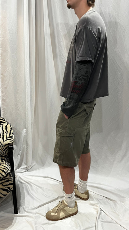 XL - Prana Men's Army Green Cargo Shorts