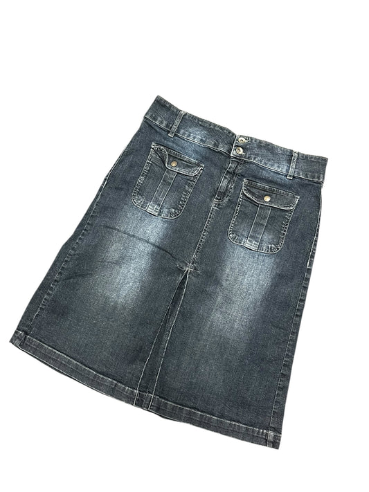 L - Denim Tall Sally Midi Skirt