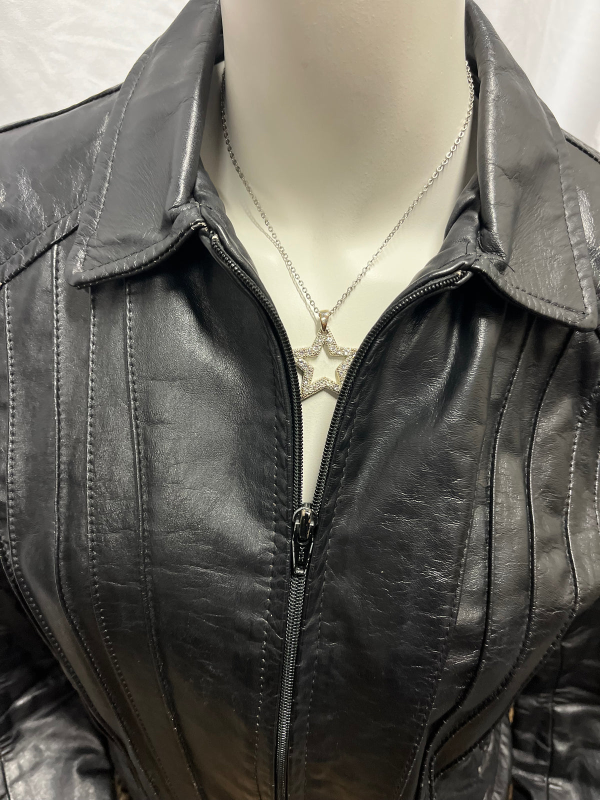 XS/S - Jeffrey Alan 90s Genuine Leather Fitted Zip Jacket
