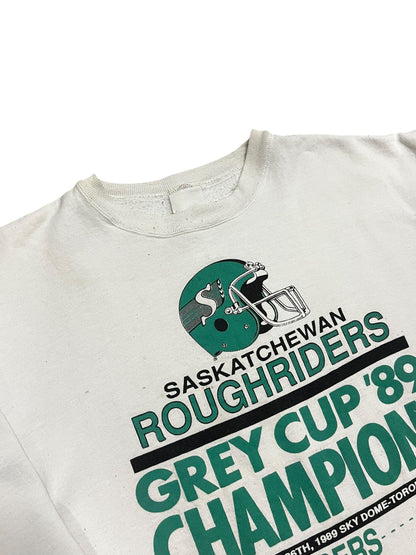 L - 1989 Saskatchewan Roughriders CFL Graphic Crewneck