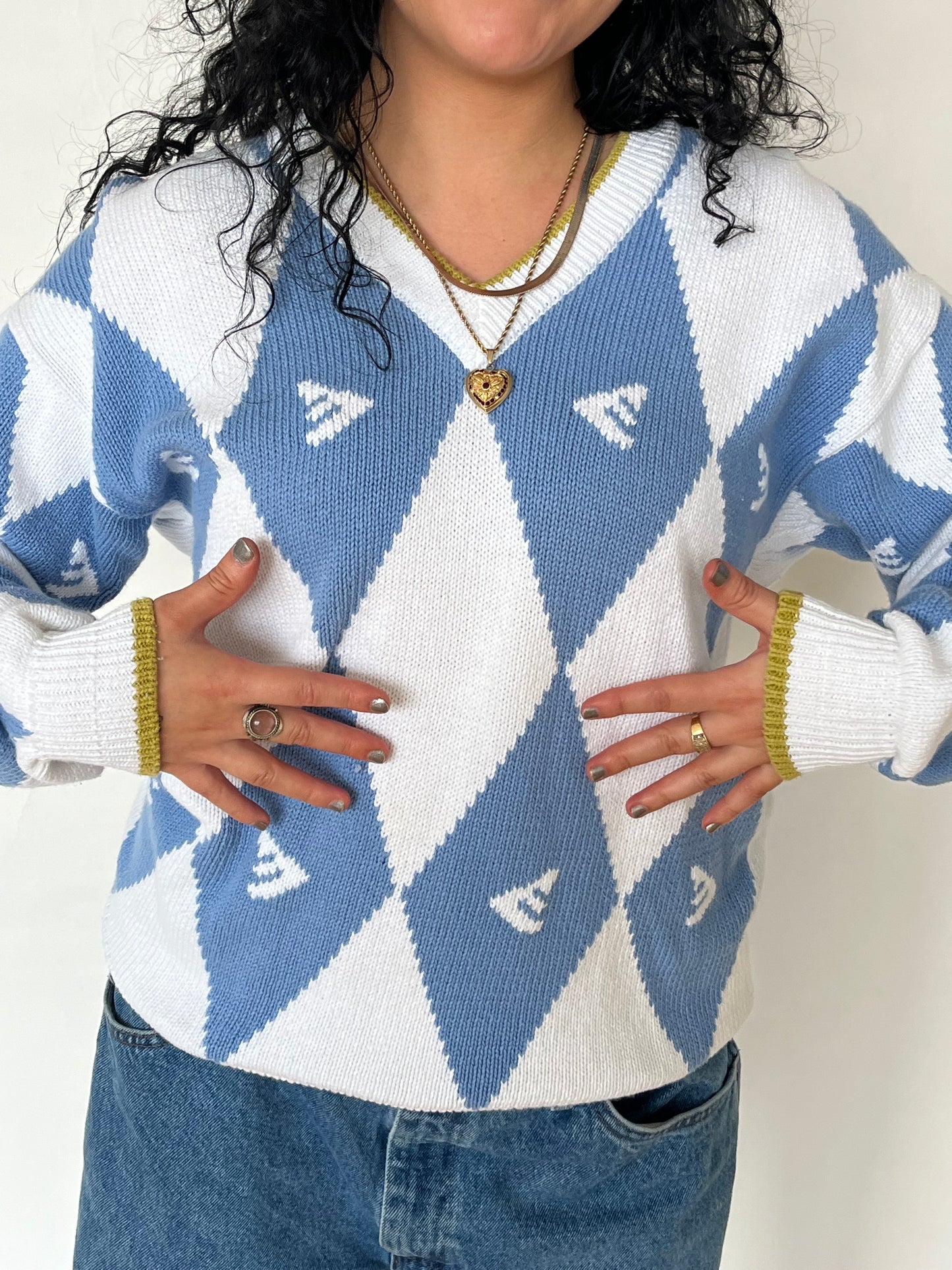 Izod Club Argyle Knit Sweater