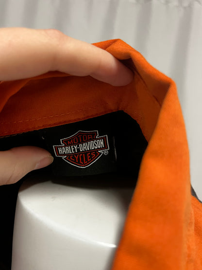 L - Harley Davidson Screamin' Eagle Patch Racing Button Up