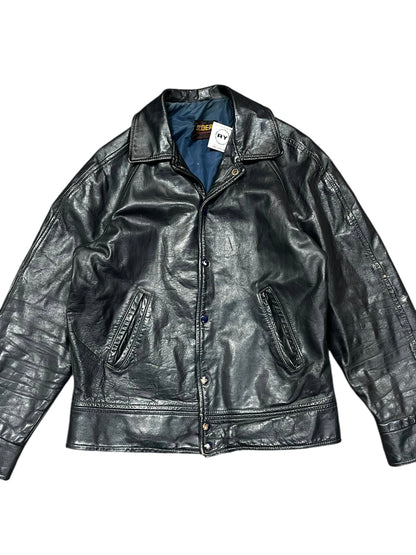 M - 1960s Seder Genuine Leather Car Coat Made In Canada
